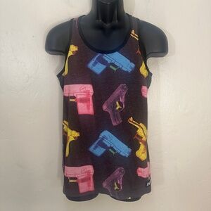Neff Neon Water Pistols Tank Top Small Gently worn 95% polyester/5% spandex